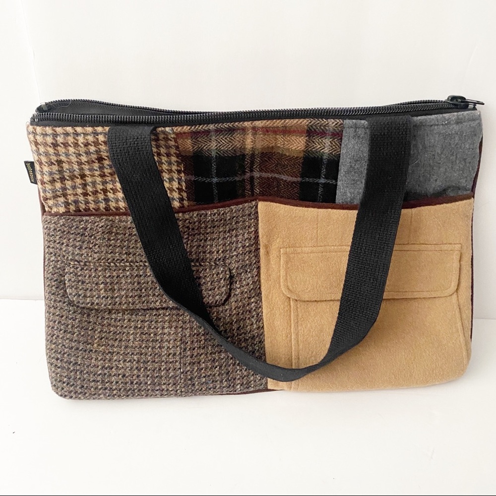 ❤️ Baabaazuzu Up-cycled Zippered Laptop / tote Bag,